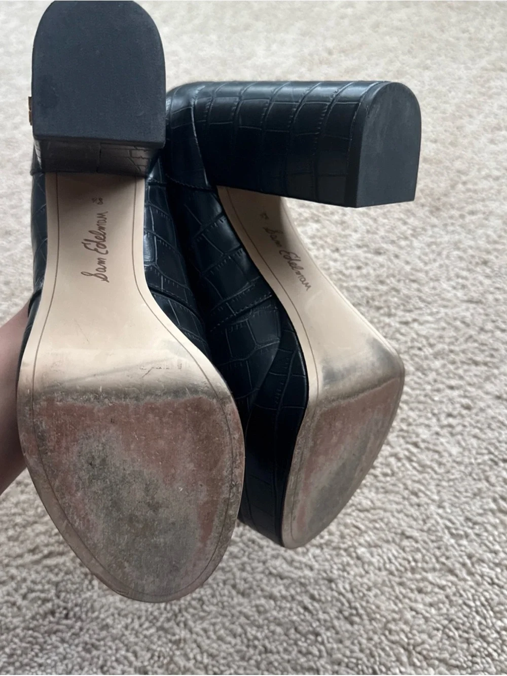 Sam Edelman Black Aretha Platform Loafer Pumps Boho Chic Women’s Size 8.5